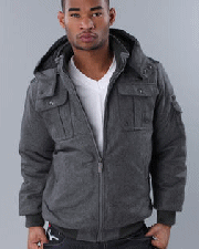 Buy Blac Label Clothing Hooded Wool Bomber Jacket